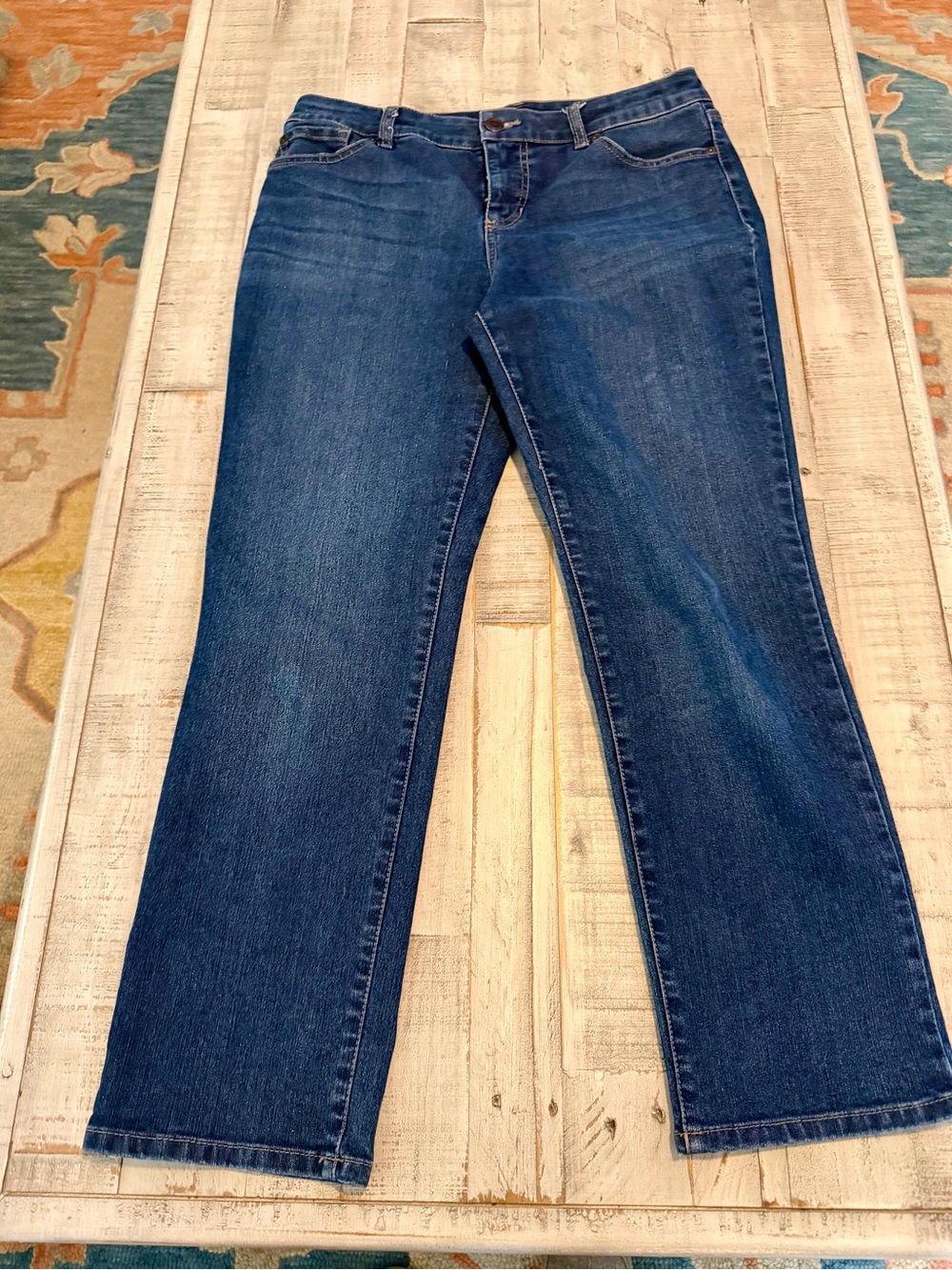 Bandolino Women's Dark Blue Boot-Cut Jeans Mandie